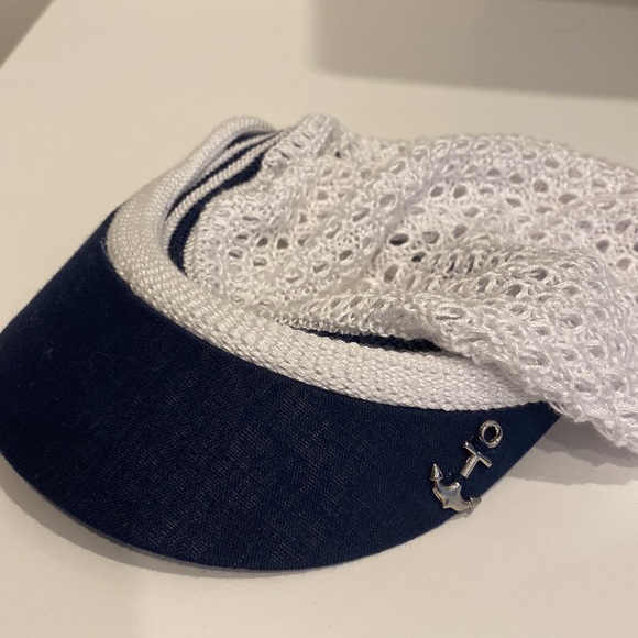 Crochet Navy Inspired Hat for kids 100% cotton - Picture 3 of 7